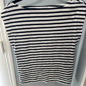 Striped Navy and White Women's Top